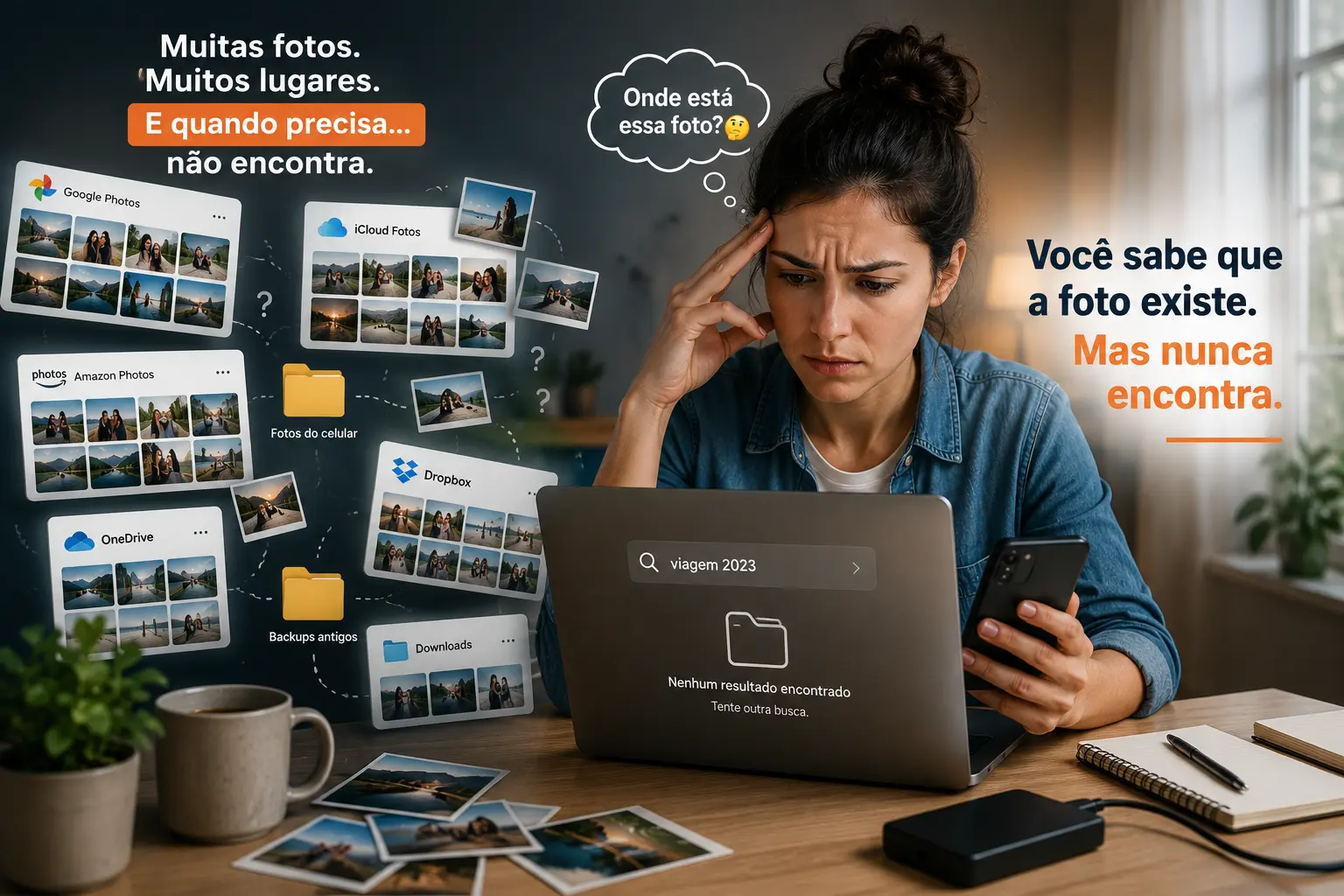 Por que suas fotos estão sempre bagunçadas – fotos espalhadas em vários serviços