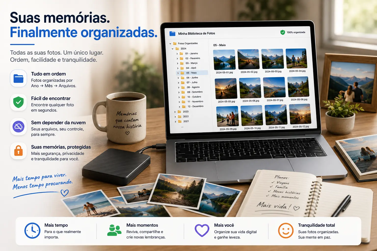 Como suas fotos acabam bagunçadas sem você perceber – múltiplas origens desorganizadas