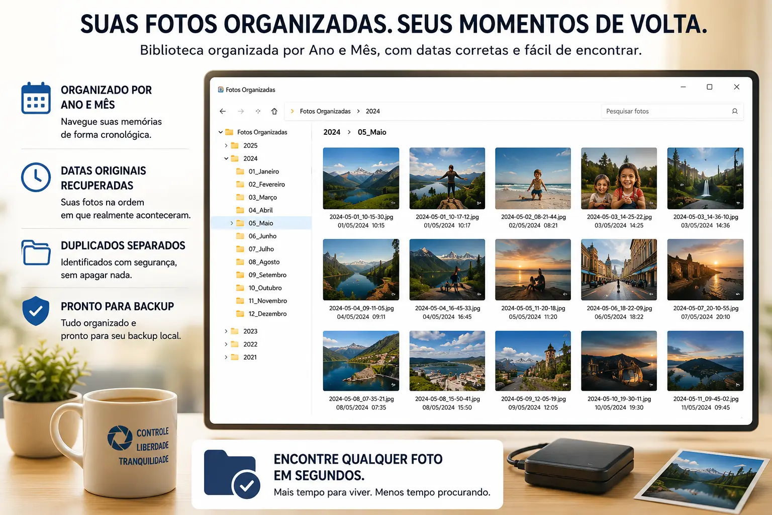 Google Takeout bagunçado no Windows com arquivos JSON e pastas confusas